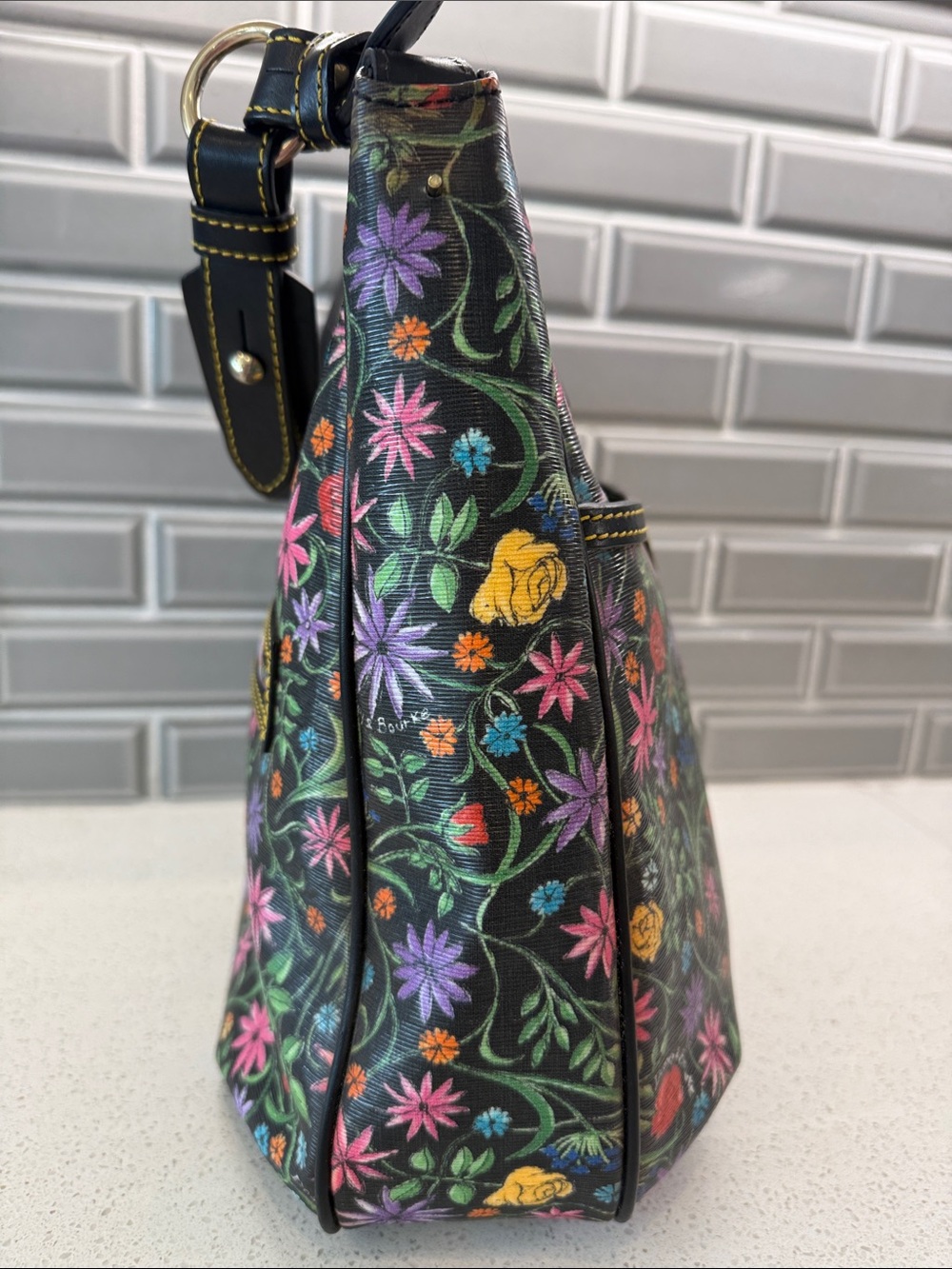 Dooney & Bourke Botanical Whimsy Embroidered Hobo - Picture 6 of 8